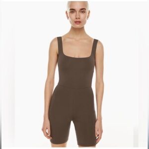 Babaton Taupe Sleeveless Romper